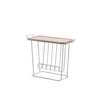 Minnie Mae Wood Side Table White/ Ash