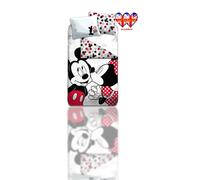 Minnie & Mickey Mouse Single Duvet Cover & Pillowcase Set,Official Licenced.