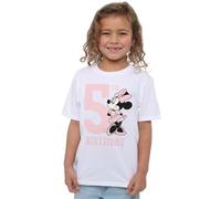 Minnie Mouse 5th Birthday Shirt Girls T Shirt, White, 3-4 Years