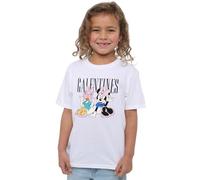 Minnie Mouse and Daisy Galentines Valentine's Day Girls T Shirt, White, 12-13 Years