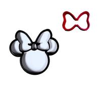 MINNIE MOUSE AND HER BOW CARTOON CHARACTER SET OF 2 SPECIAL OCCASION COOKIE CUTTERS 3D PRINTED MADE IN USA PR1539