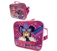 Minnie Mouse BE The Minnie You are Girls Insulated 3 Piece Lunch Bag, Sandwich Box & Bottle Set for School & Travel