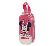 Minnie Mouse Bobblehead-3D Double Pencil Case, Pink, 22 x 9.5 cm