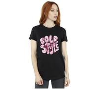 Minnie Mouse Bold Style Cotton Boyfriend T-Shirt Disney Black L