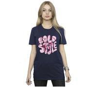 Minnie Mouse Bold Style Cotton Boyfriend T-Shirt Disney Navy L