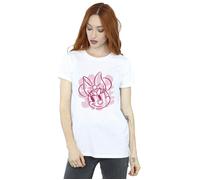 Minnie Mouse Bold Style Cotton Boyfriend T-Shirt Disney White L