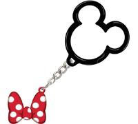 Minnie Mouse Bow Icon Ball Key Chain, Red/White, 1.50 inches (3.81 cm)
