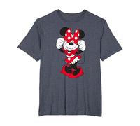 Minnie Mouse Bow Over Eyes T-Shirt, Men's Big and Tall, Heather Blue, 5X Tall