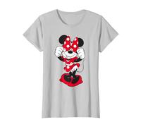 Minnie Mouse Bow Over Eyes T-Shirt, Women, Silver Grey, Small