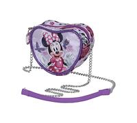 Minnie Mouse Butterflies-Mini Heart Shoulder Bag, Lilac, 11.5 x 10 cm
