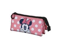 Minnie Mouse Closer-Triple Pencil Case, Pink, 23 x 11 cm