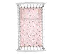 Minnie Mouse, Crib Sheet Set, 100% Cotton, Baby Bedding Set, Disney Mickey Mouse, Top Sheet, Fitted Sheet, Pillowcase, Pink