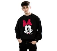 Minnie Mouse Distressed Face Sweatshirt Disney Black 4XL