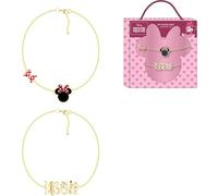 Minnie Mouse double bracelet with bow charms and lettering "Minnie" in official Disney costume jewellery for girls over 3 years old, perfect for symbolic play and flirty detail