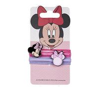 Minnie Mouse Elastics Hair Band Set - 8 Piece Soft & Stretchy Ponytail Holders for Girls | Gentle No-Damage Hair Bands with Minnie Mouse Charms |Minnie Mouse Hair Accessories Gift for Kids