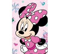 Minnie Mouse Flower Microflannel Blanket for Kids - Super Soft & Comfy Naptime Blanket - Cozy for Bed, Couch, Chair & Baby Bed - Plush for Children, Boys, Girls, Toddlers
