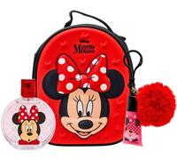Disney Minnie Mouse Gift Set for Kids Includes 3D Zip Case, Eau de Toilette Natural Spray and Lip Gloss with Pompom Charm, Natural & Vegan, FSC Approved Gift Set, Perfect for Girls & Boys