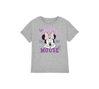 Minnie Mouse Girl's Butterfly Varsity T-Shirt Grey | Size: 9-10 Years Minnie Mouse Grey 9-10 Years