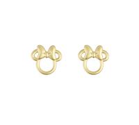 Disney Girls Minnie Mouse Gold Plated Bow Stud Earrings