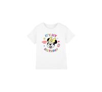Minnie Mouse Girl's It'S My Birthday T-Shirt White | Size: 3-4 Years Minnie Mouse White 3-4 Years
