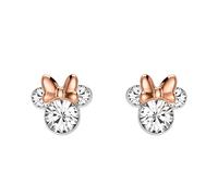 Disney Stud Earrings Minnie Mouse Two-Tone Plated Crystal Girls