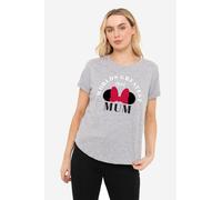 Minnie Mouse Greatest Mum Fashion T Shirt Disney Grey L