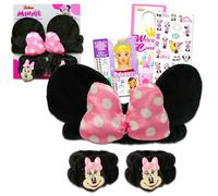 Minnie Mouse Hair Accessories Set for Girls - Bundle with Minnie Mouse Headband and Wristband, Stickers, and More | Disney Hair Accessories for Women