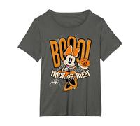 Minnie Mouse Halloween Booo Trick Or Treat T-Shirt, Women's Plus, Asphalt Grey, 4X