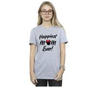 Minnie Mouse Happiest Mom Ever Cotton Boyfriend T-Shirt Disney Grey XXXL