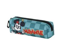 Minnie Mouse Indigo-Fan Square Pencil Case 2.2, Turquoise, 22 x 9 cm