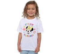 Minnie Mouse It's My Birthday Girls T Shirt, White, 12-13 Years
