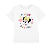 Minnie Mouse It's My Birthday Girls T Shirt, White, 5-6 Years