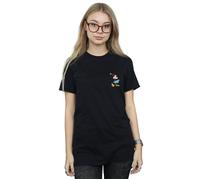 Minnie Mouse Kick Chest Cotton Boyfriend T-Shirt Disney Black L
