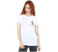 Minnie Mouse Kick Chest Cotton Boyfriend T-Shirt Disney White L