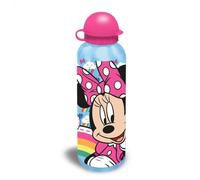Minnie Mouse Kids Water Bottle 500ml | BPA-Free Reusable Sky Blue Aluminium Bottle for Girls | Lightweight, Leakproof, Ideal for School, Lunchbox, Birthday Gift