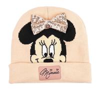 Minnie Mouse Knitted Hat - Pink - Front Bow - Made of 100% Acrylic - Front Label with Minnie's Name - Original Product Designed in Spain