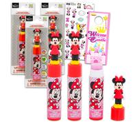 Minnie Mouse Lip Balm Tubes 3 Pack - Bundle with 3 Disney Lip Balms for Party Favors Plus Stickers More | Minnie Mouse Lip Balm for Girls Kids