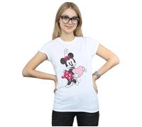 Minnie Mouse Love Heart Cotton T-Shirt Disney White XXL
