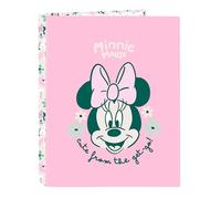 Minnie Mouse Minty - Folder with 4 Rings, Ideal for Children of Different Ages, Comfortable and Versatile, Quality and Resistance, 26.5 x 33 cm