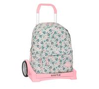 MINNIE MOUSE MINTY - School Backpack 775, Ergonomic Back, with Safta Evolution Trolley, Ideal for Children of Different Ages, Comfortable and Versatile, Quality and Resistance, 31 x 13 x 43 cm