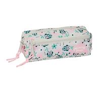 MINNIE MOUSE MINTY - Small Triple Pencil Case, Children's Pencil Case, Ideal for School Age Children, Comfortable and Versatile, Quality and Resistance, 22 x 6 x 8.5 cm