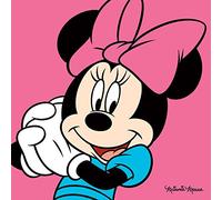 Minnie Mouse "Pink Canvas Print, Multi-Colour, 40 x 40 cm