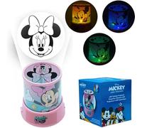 Minnie Mouse Projector Night Light for Girls - LED Rotating Kids Lamp Battery Operated | Portable Bedroom Nursery Light for Toddlers | Disney Themed Table Lamp Gift for Children 3+ Years