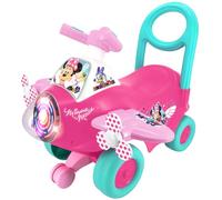 Minnie Mouse Ride On Toy Plane - Interactive Car for Kids with Spinning Lights & Sounds, Steering Wheel Activities, Push Along For Balance & Coordination - Ride-On Toys for 1 Year Old, Boys, Girls