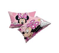 Minnie Mouse Set of 2 Cotton Pillowcases Pair of Pillow Cases for Bed Pillows, 2 Pieces, 100% Cotton, 50 x 80 cm, Envelope Closure