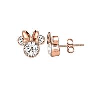 Minnie Mouse Silver Earrings Rose Gold