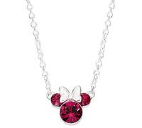 Minnie Mouse Silver Pink Stone Set Necklace N902352ROCTL-18