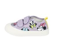 Minnie Mouse Sneakers for Kids - Lilac Colour - Size 8 - Velcro Closure - Canvas Sneakers with TPR Sole - Rear Pull-On - Original Product Designed in Spain