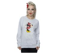 Minnie Mouse Split Kiss Sweatshirt Disney Grey XS