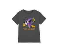 Minnie Mouse Spooky Witch Girls T Shirt, Charcoal, 12-13 Years